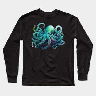 Watercolor Octopus Long Sleeve T-Shirt